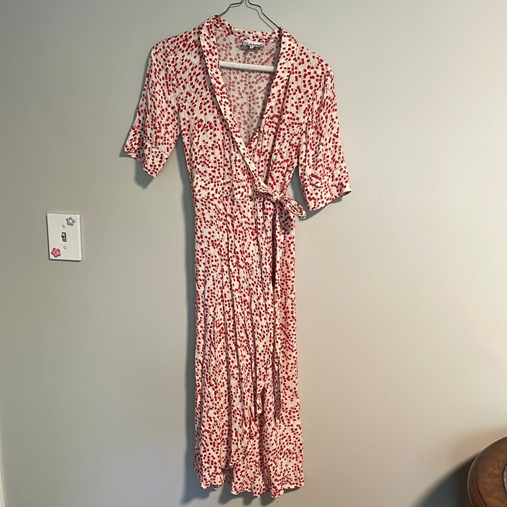 Ganni wrap dress